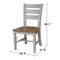 International Concepts Round 44 in Round Top Dining Table with 4 Ladderback Chairs, Hickory/Stone, 44 in W, 44 in L, Wood K41-144R-C57-4 - alternate 3